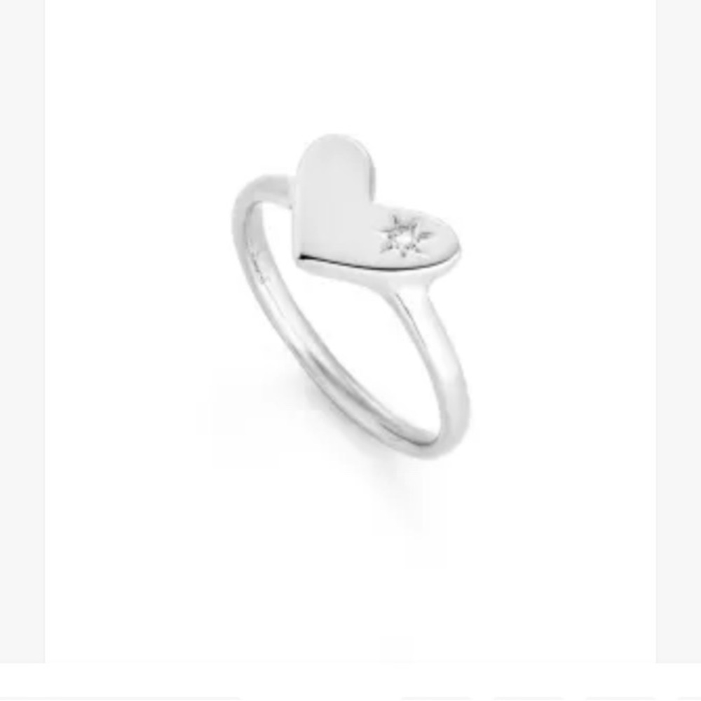 Kendra Scott Ari Heart Ring in White Sapphire - 8